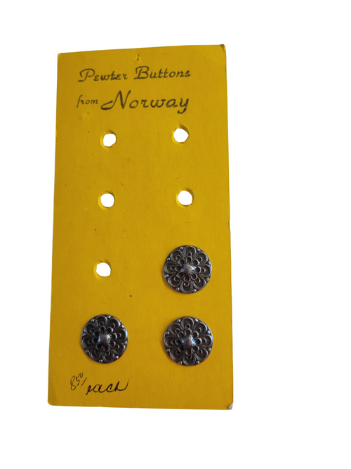 Pewter - Norwegian — 183 Vintage Buttons
